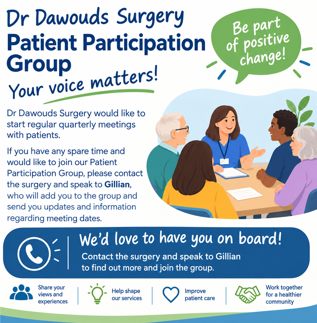 Patient Participation Group - Your voice matters!